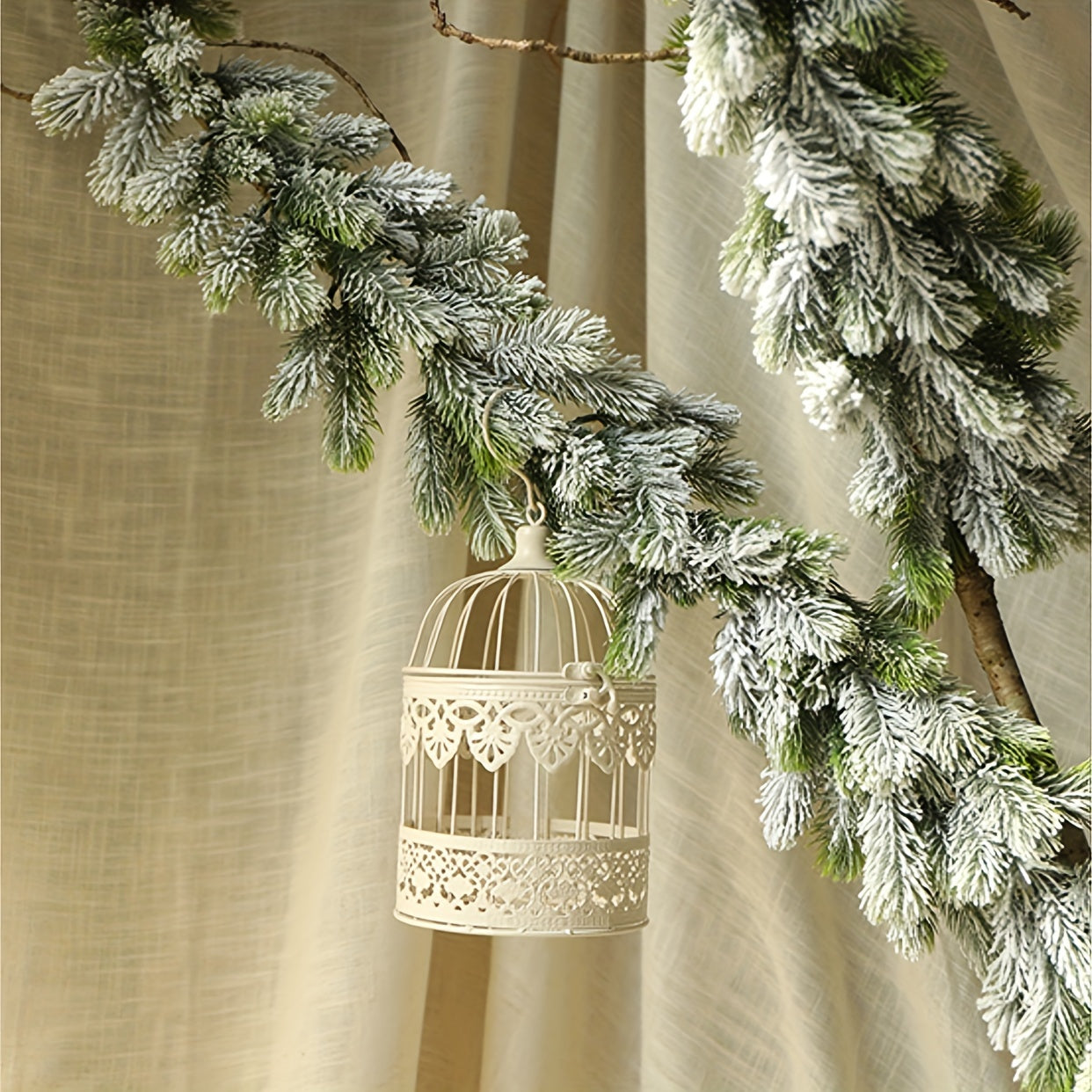 Artificial Pine Branch Christmas Wreath Desktop Decoration