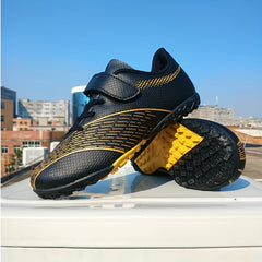 Boys Turf Football Boots Hook & Loop TF Soccer Cleats