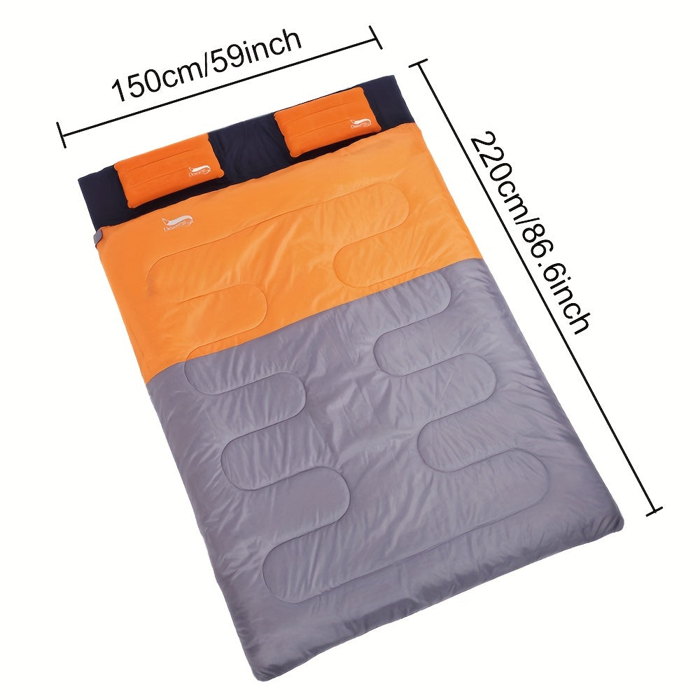 Portable Double Thickened Sleeping Bag For Outdoor Camping