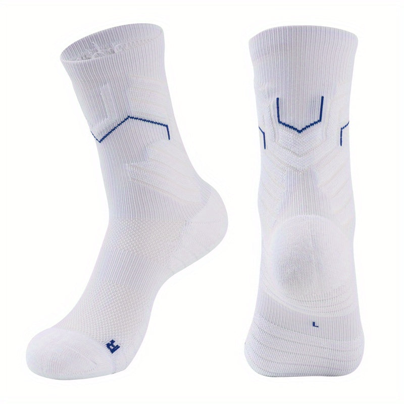 2pairs Basketball Socks Towel Bottom Compression Athletic Socks