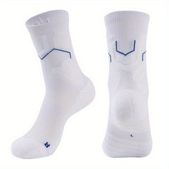 2pairs Basketball Socks Towel Bottom Compression Athletic Socks