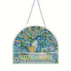 Peacock Pattern Diamond Painting Pendant for Beginner Kit