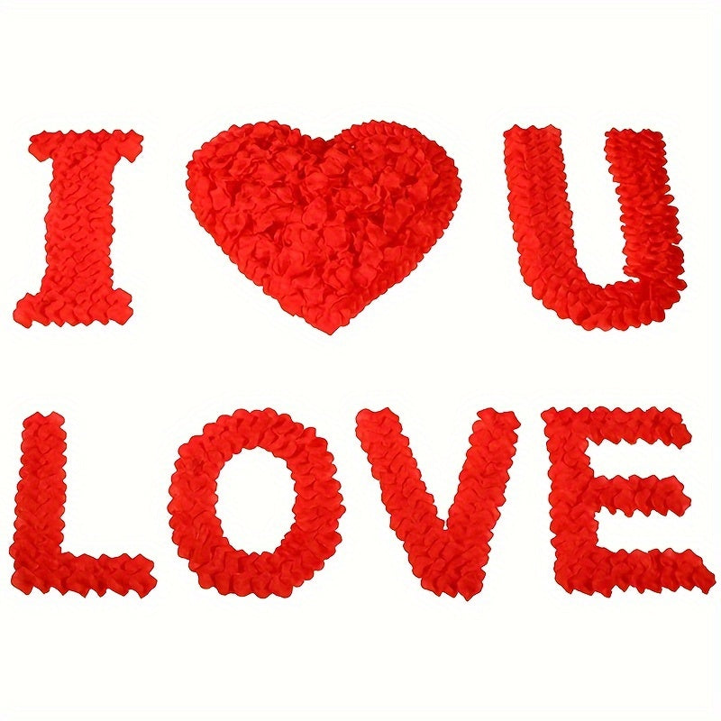 1000pcs Red Rose Petals for Romantic Nights & Wedding Decor