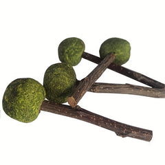 4pcs Bunny Chew Toys Natural Alfalfa Grass Small Animal Chew Toys