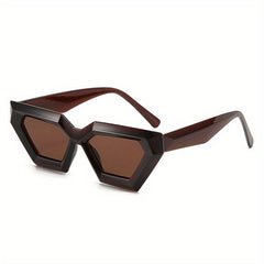 Futuristic Polygonal Cat Eye Sunglasses UV Protection