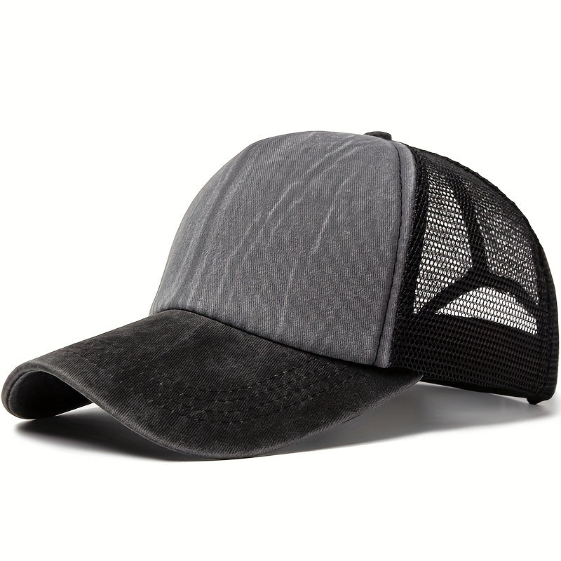 Men's Trucker Hat Snapback Hip Hop Vintage Mesh Caps Outdoor Hats