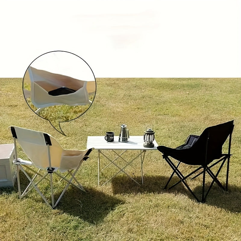 Foldable Camping Chair Portable Outdoor Padded Chair With Storage Bag