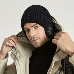 Warm Plush Knit Beanie Hat for Men and Women