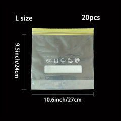 40pcs Reusable Food Storage Bags Double Layer Sealed Leak Proof Freezer Bags
