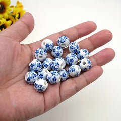 20pcs Orchid Porcelain Beads Handcraft DIY Accessories