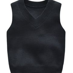 Boys Knit V neck Sweater Vest for Autumn