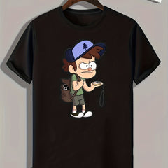 Cartoon Print Men's Graphic T shirt Casual Comfy Tees For Summer