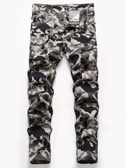 Boys Camo Stretch Jeans Slim Fit Denim Pants Kids Clothes