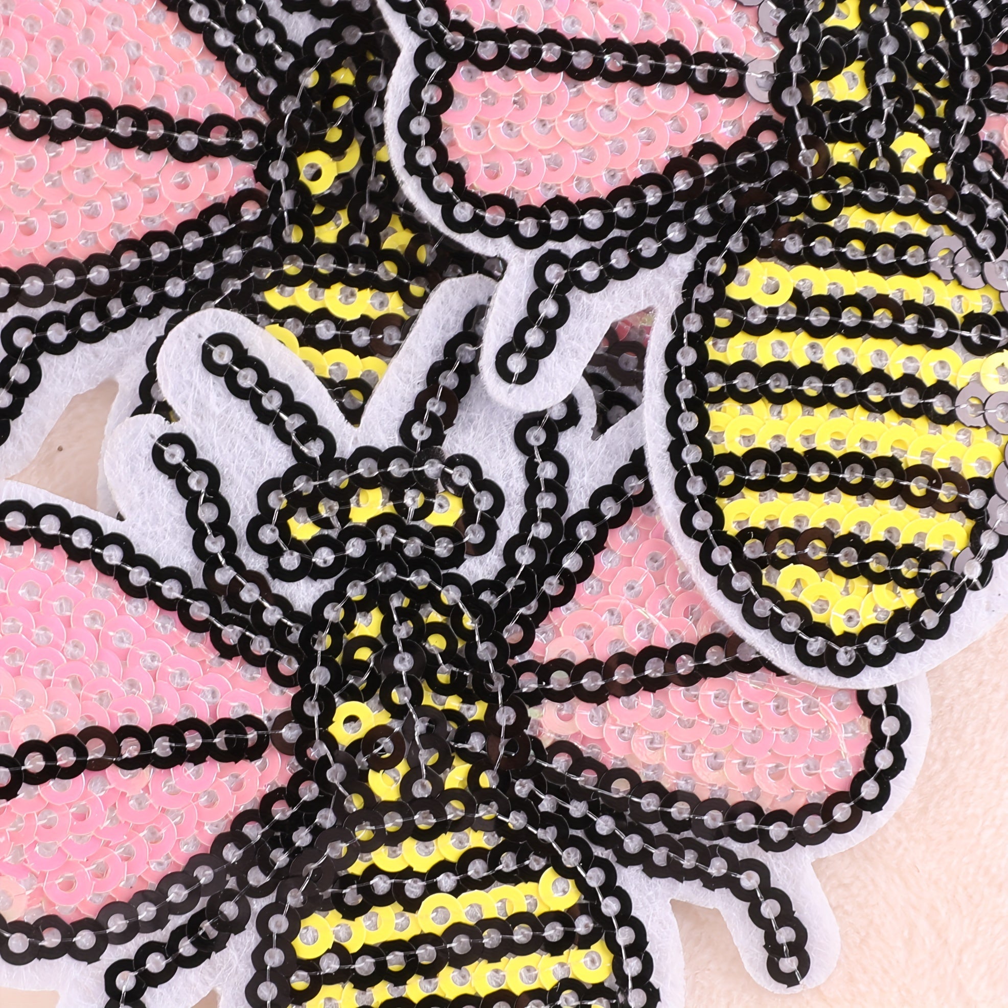 3pcs Embroidered Bee Applique Patch DIY Iron On Patch