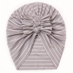 Spring Intercolor Strip Bow Baby Hat