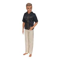 6pcs Doll Clothes 3 Tops And 3 Pants Trousers Shirt Outfit