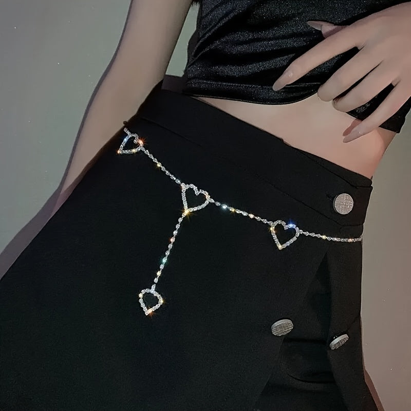 Delicate Rhinestone Waist Chain for Skirt Jeans Belt
