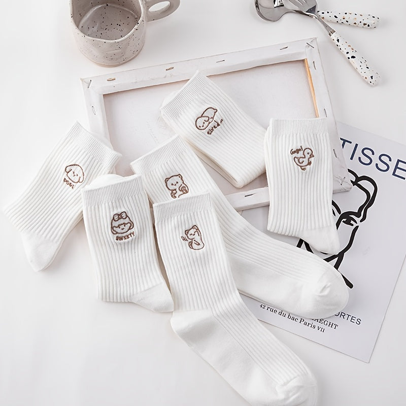 8 Pairs Soft Animal Socks for Women