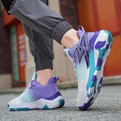 Men's Gradient Running Shoes Breathable Non Slip Sneakers