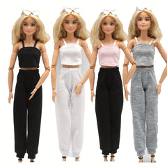 Doll Clothing Set for 11-Inch Dolls - Camisole Top and Sports Pants Outfit