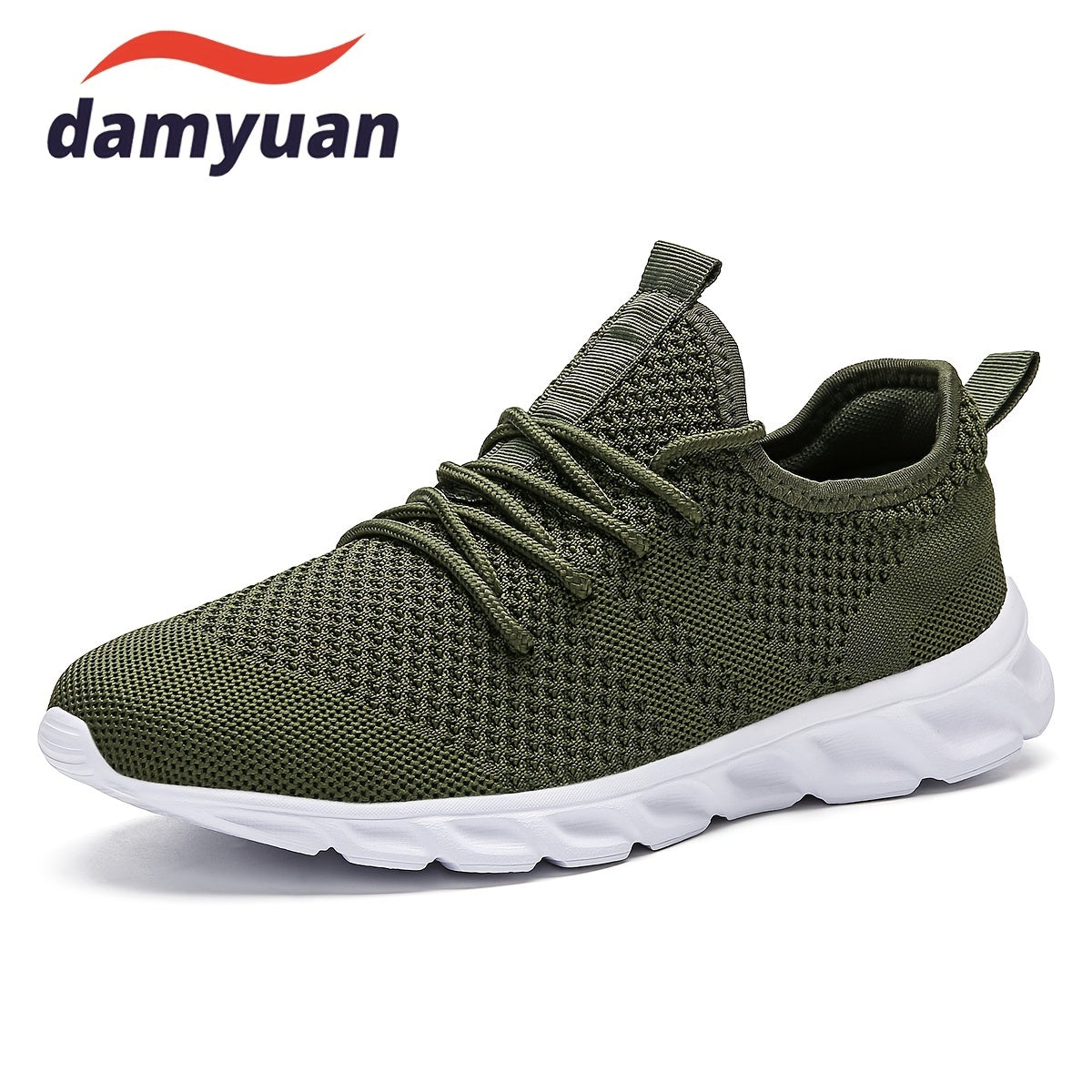Men's Knit Shock Absorption Running Sneakers Anti Skid Casual Shoes