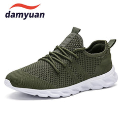 Men's Knit Shock Absorption Running Sneakers Anti Skid Casual Shoes