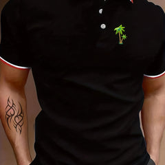 Men's Long Sleeve Lapel Sports Shirt Top for Summer