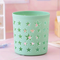 Hollow Stars Pen Pencil Pot Holder Desk Organizer Office Supplies