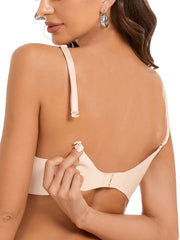 Solid T Shirt Bra Comfy & Breathable Push Up Bra Women's Lingerie