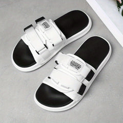 Men's Platform Slides Unisex Open Toe Slippers
