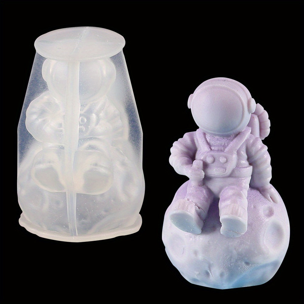 Astronaut Silicone Mold Candle Aromatherapy Resin Casting DIY Craft Tool