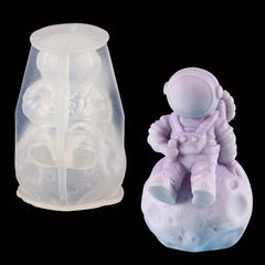 Astronaut Silicone Mold Candle Aromatherapy Resin Casting DIY Craft Tool