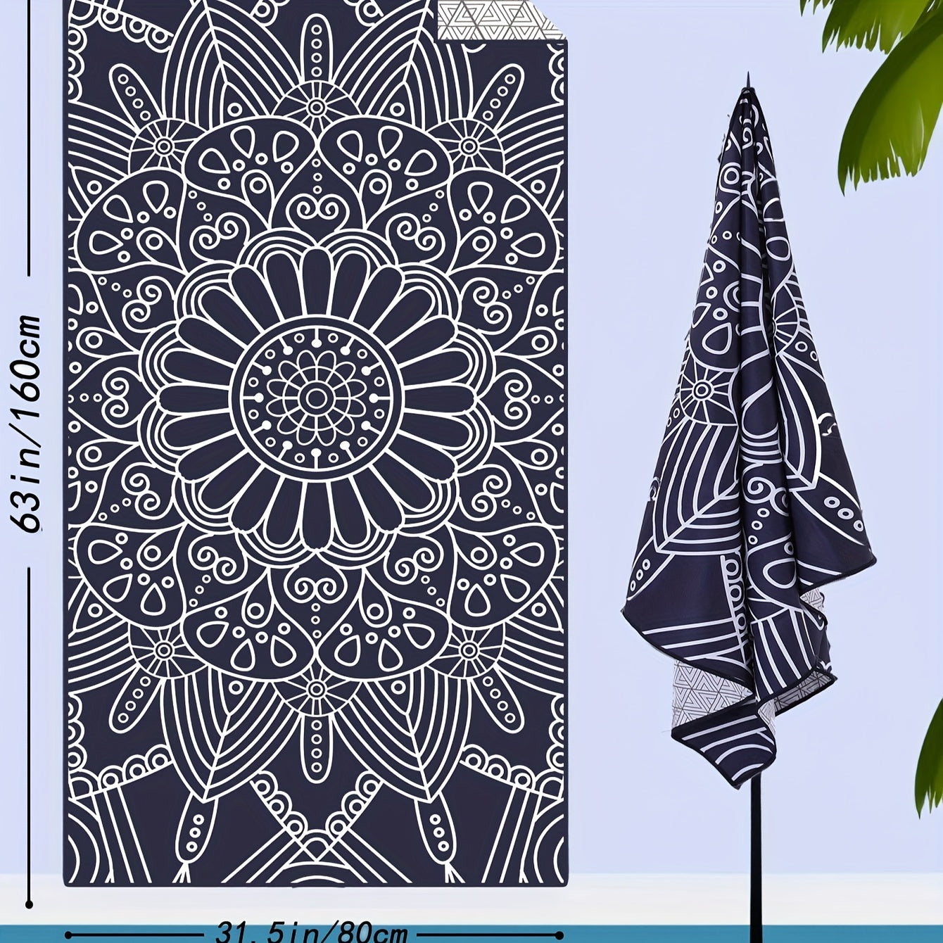 Microfiber Lightweight Beach Towel Soft Absorbent Sandproof Printed Blanket
