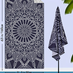 Microfiber Lightweight Beach Towel Soft Absorbent Sandproof Printed Blanket
