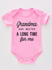 Grandma-Themed Baby Girl Bodysuit Onesies for Summer