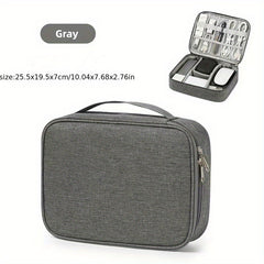 Portable Storage Bag Zipper Data Cable Handbag Organizer