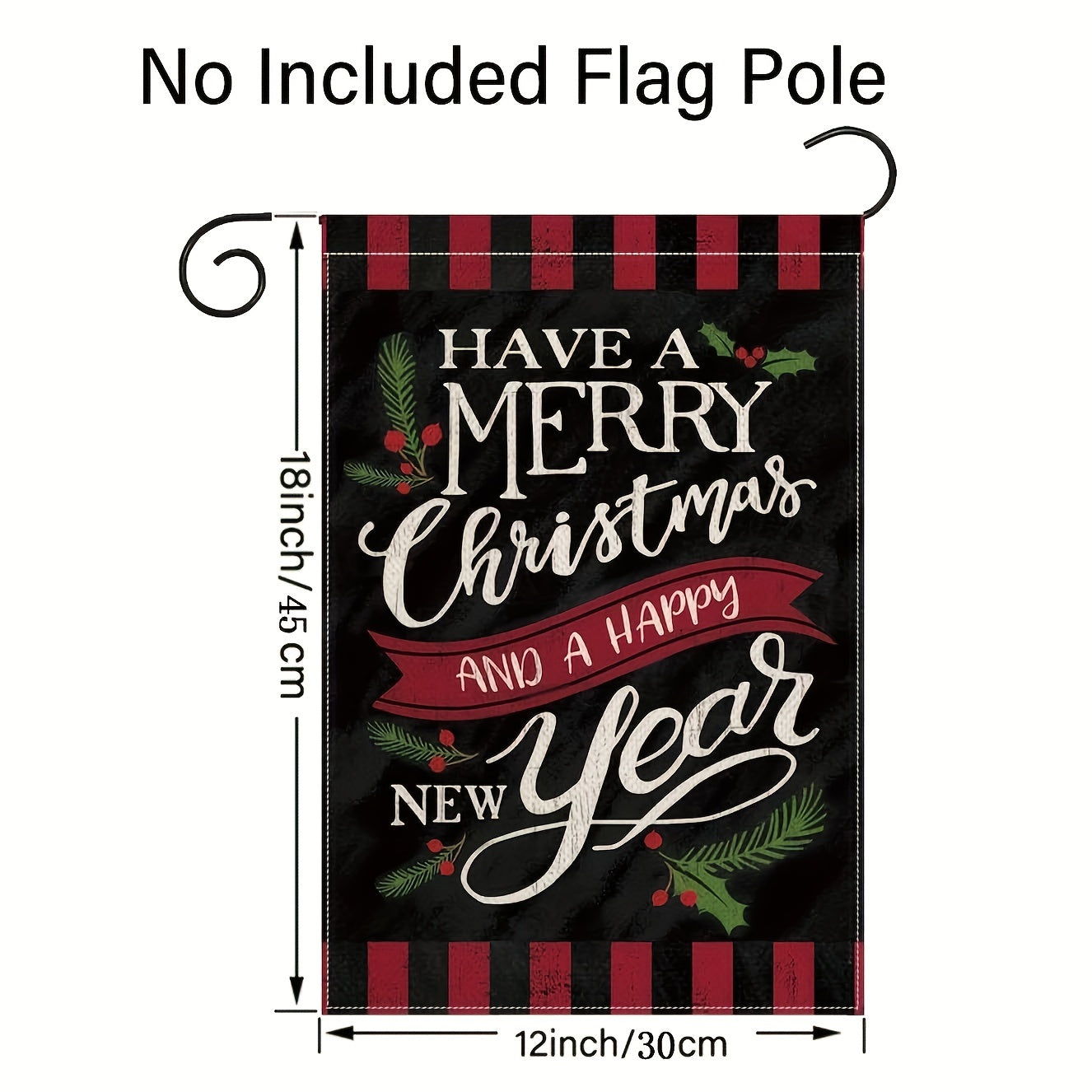 Christmas & New Year Garden Flag - Double Sided Outdoor Decor