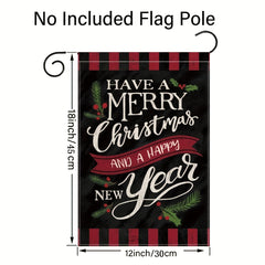 Christmas & New Year Garden Flag - Double Sided Outdoor Decor