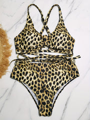 Self-tie Bra & Panty Swimsuit Two Piece Set