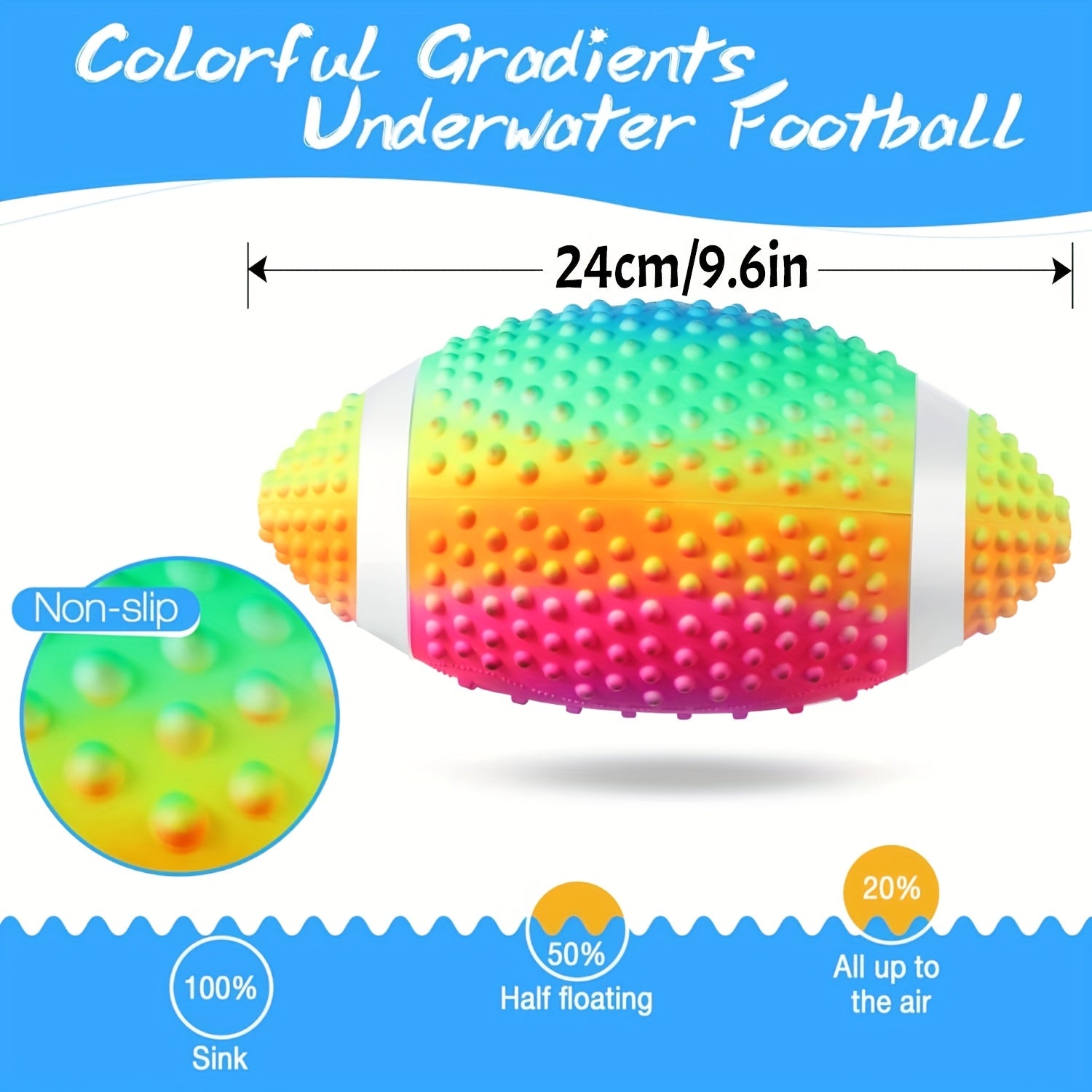 Colorful Rainbow PVC Water Ball for Water Sports