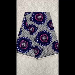 African Floral Polyester Fabric for Sewing