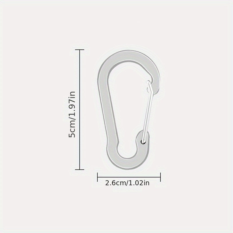 5pcs Aluminum Carabiner Clips Camping Fishing Mountaineering