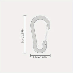 5pcs Aluminum Carabiner Clips Camping Fishing Mountaineering
