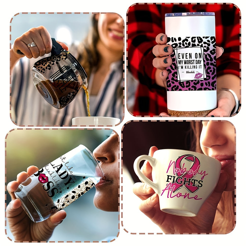 2pcs Waterproof DIY Stickers For Water Bottles, Glass, Stainless Steel Cup
