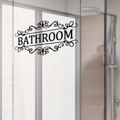 Vinyl Wall Sticker Home Decoration Removable Bathroom Door Sticker