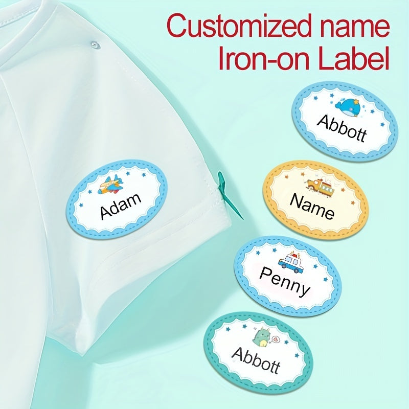 24pcs Boy Custom Name Tag Sticker MEDIUM 4.5x3cm Sewing Clothing Label
