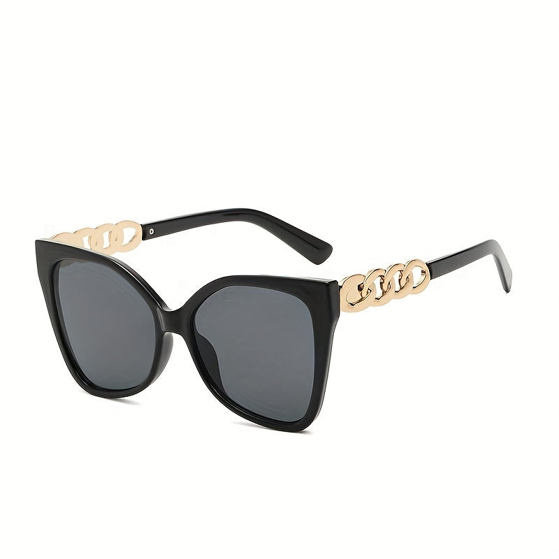 Cat Eye Sunglasses Chain Charm Gradient Glasses Summer Beach Party UV400