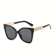 Cat Eye Sunglasses Chain Charm Gradient Glasses Summer Beach Party UV400