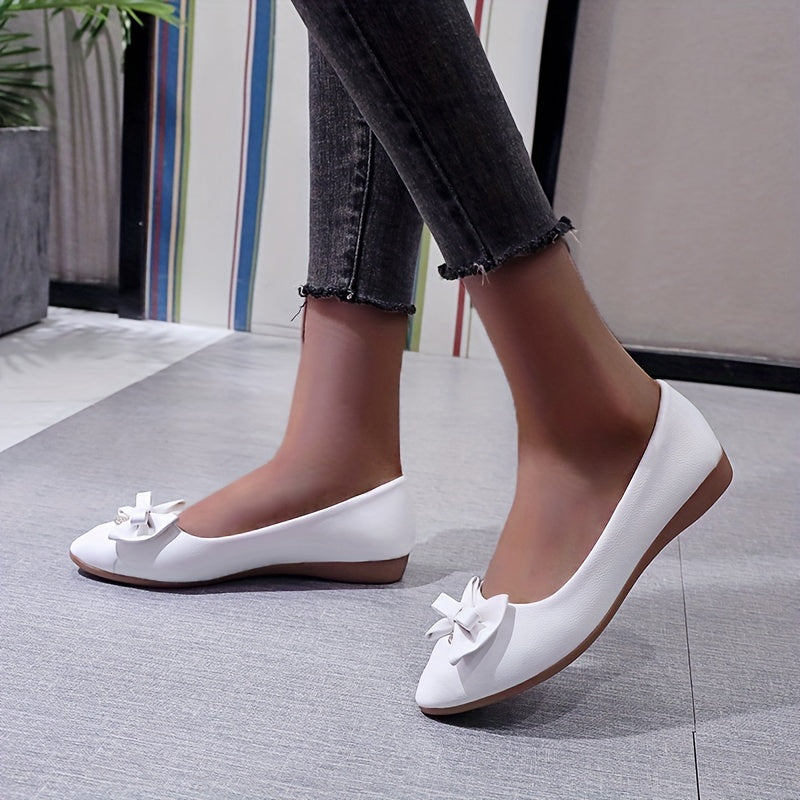 Women's Bowknot Ballet Flats Slip On Loafers
