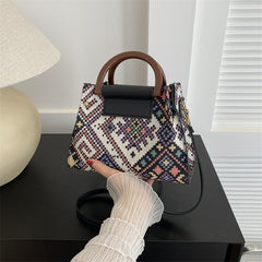 Casual Vintage Geometric Pattern Crossbody Bag Female Summer Handbag